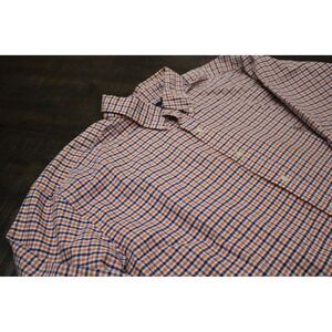 Ralph Lauren Shirt Mens 2XLT Blue Check Classic Fit Button Down Long Sleeve